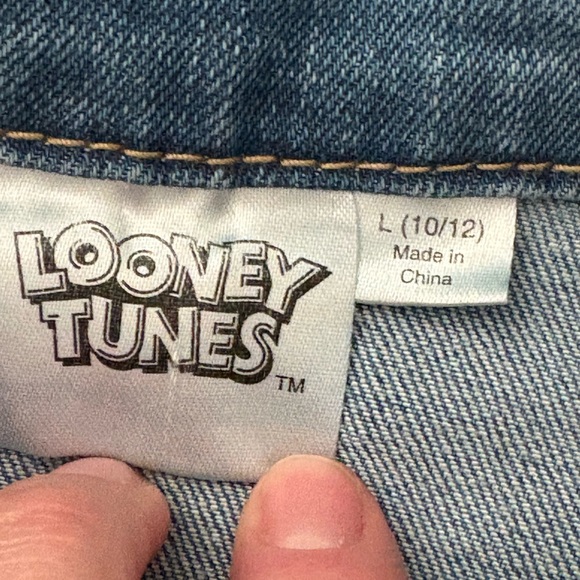 Looney Tunes Tweety “That’s All Folks!” Denim Jacket Size L (10/12) - Picture 4 of 9